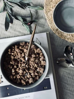 Skål VIGA strib stentøj - Blå 16cm