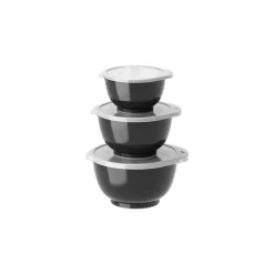 Skåle sæt - med låg - 6 dele - Sort