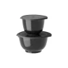 Skåle sæt med låg - 4 dele Sort