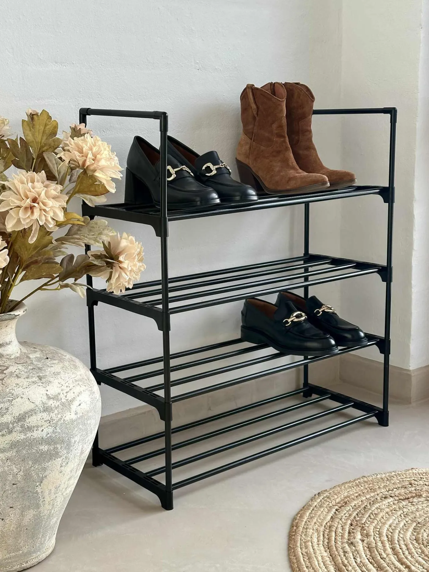 Skoreol med 4 hylder