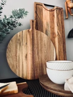 Skærebræt i Akacietræ - Pizza