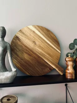 Skærebræt i Akacietræ - Pizza