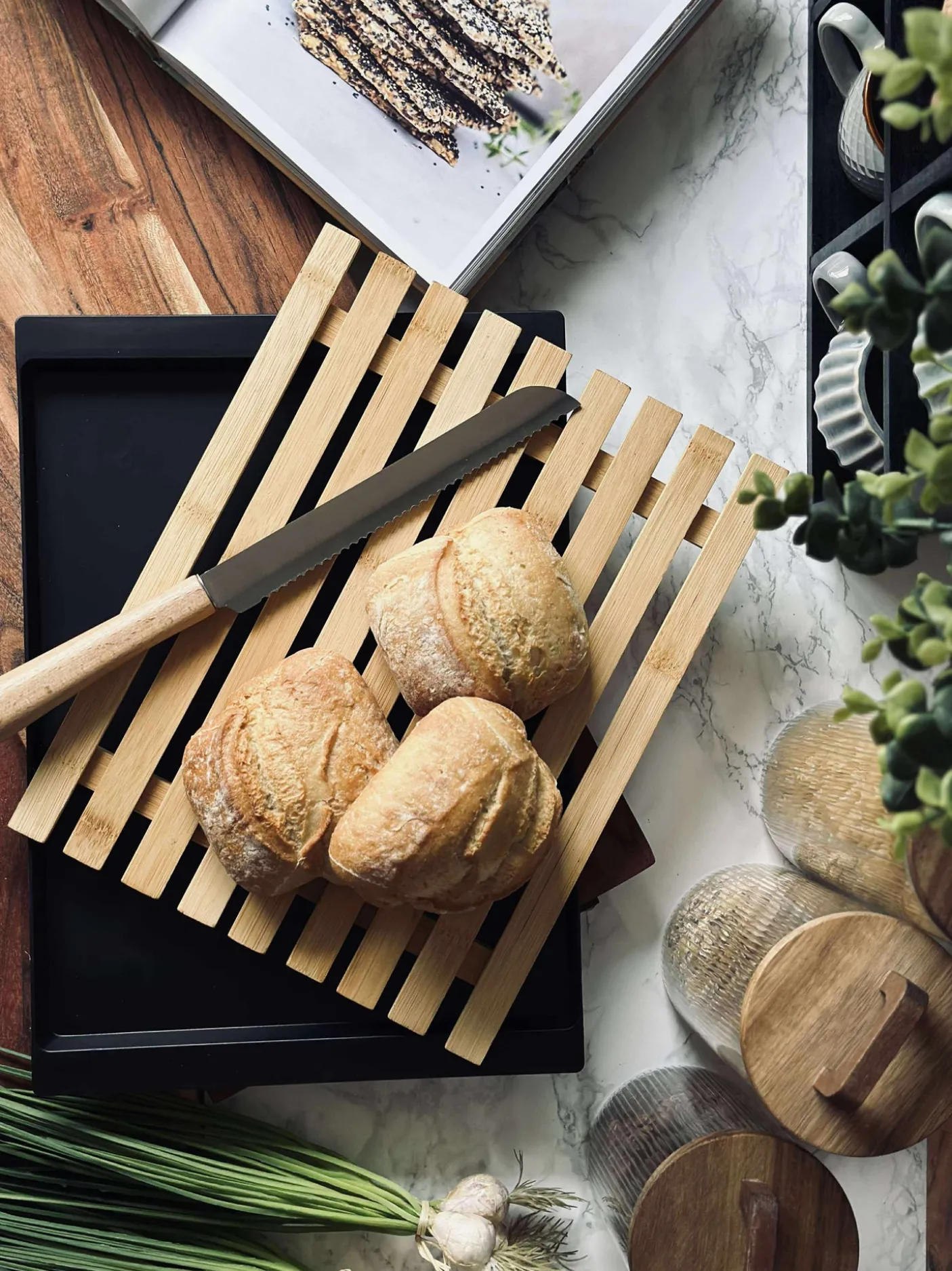 Skærebræt med krumme riste