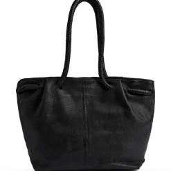 Skuldertaske med smuk fletrem - Black