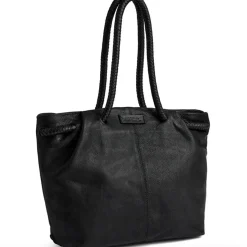 Skuldertaske med smuk fletrem - Black