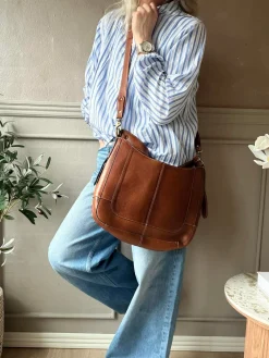 Skuldertaske Neri Small - Walnut