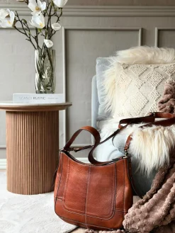 Skuldertaske Neri Small - Walnut