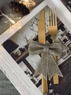 Sløjfe glitter - Gold