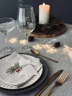 Sløjfe glitter - White