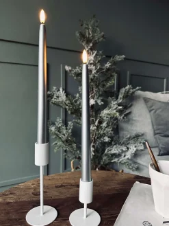 Sølv LED Stagelys 2 stk - Fjernbetjening medfølger