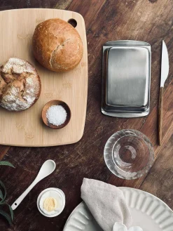 Smørboks med låg - Rustfrit stål