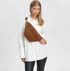 Smuk ruskindsbumbag - Cognac