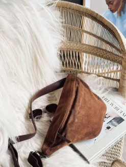 Smuk ruskindsbumbag - Cognac