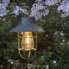 Solar lampe med ophæng - Grøn / guld