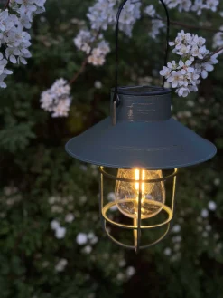 Solar lampe med ophæng - Grøn / guld