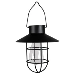 Solar lampe med ophæng - Sort