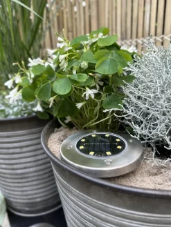 Solcelle spots SILVER – Sæt med 4 stk