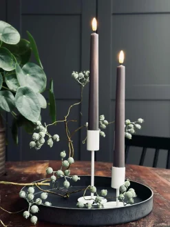 Stagelys / Sæt med 2 stk og fjernbetjening – Sand 24 cm