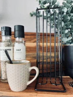 Stativ til kaffekapsler - Sort metal