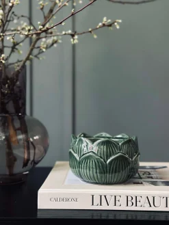 Stearinlys Lotus - Grøn Sage