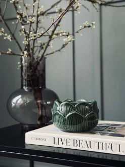 Stearinlys Lotus - Grøn Sage