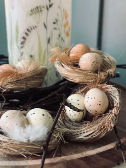 6stk. Reder med påskeæg - Borddekoration