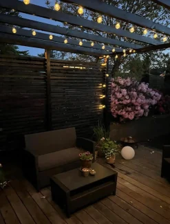 Stor Lyskæde med 50 LED pære og farveskift - Godkendt til inde og ude