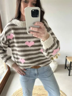 Strik - Beige striber