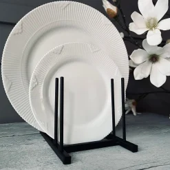 Tallerken stativ i sort metal - 4 tallerkner