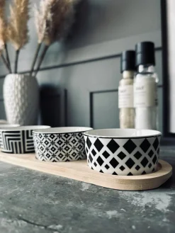 Tapas bakke - Firkantet - m. 4 skåle