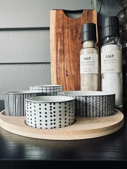 Tapas bakke - Rund - m. 4 skåle