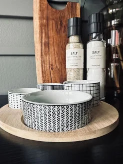 Tapas bakke - Rund - m. 4 skåle