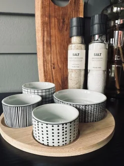 Tapas bakke - Rund - m. 4 skåle