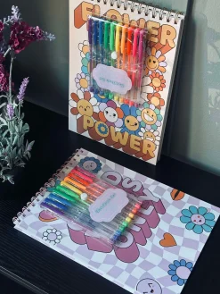 Tegneblok m. Gelpens - Color mix