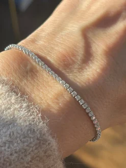 Tennisarmbånd Palma med zirkoner - rhodium belagt