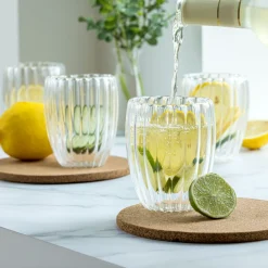 Termoglas med riller - 4stk