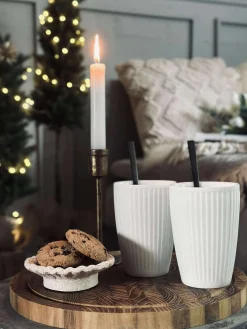 Termokrus Plissé - Sæt med 2 stk - Hvid