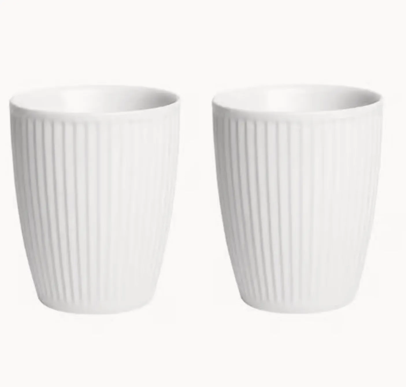 Termokrus Plissé - Sæt med 2 stk - Hvid