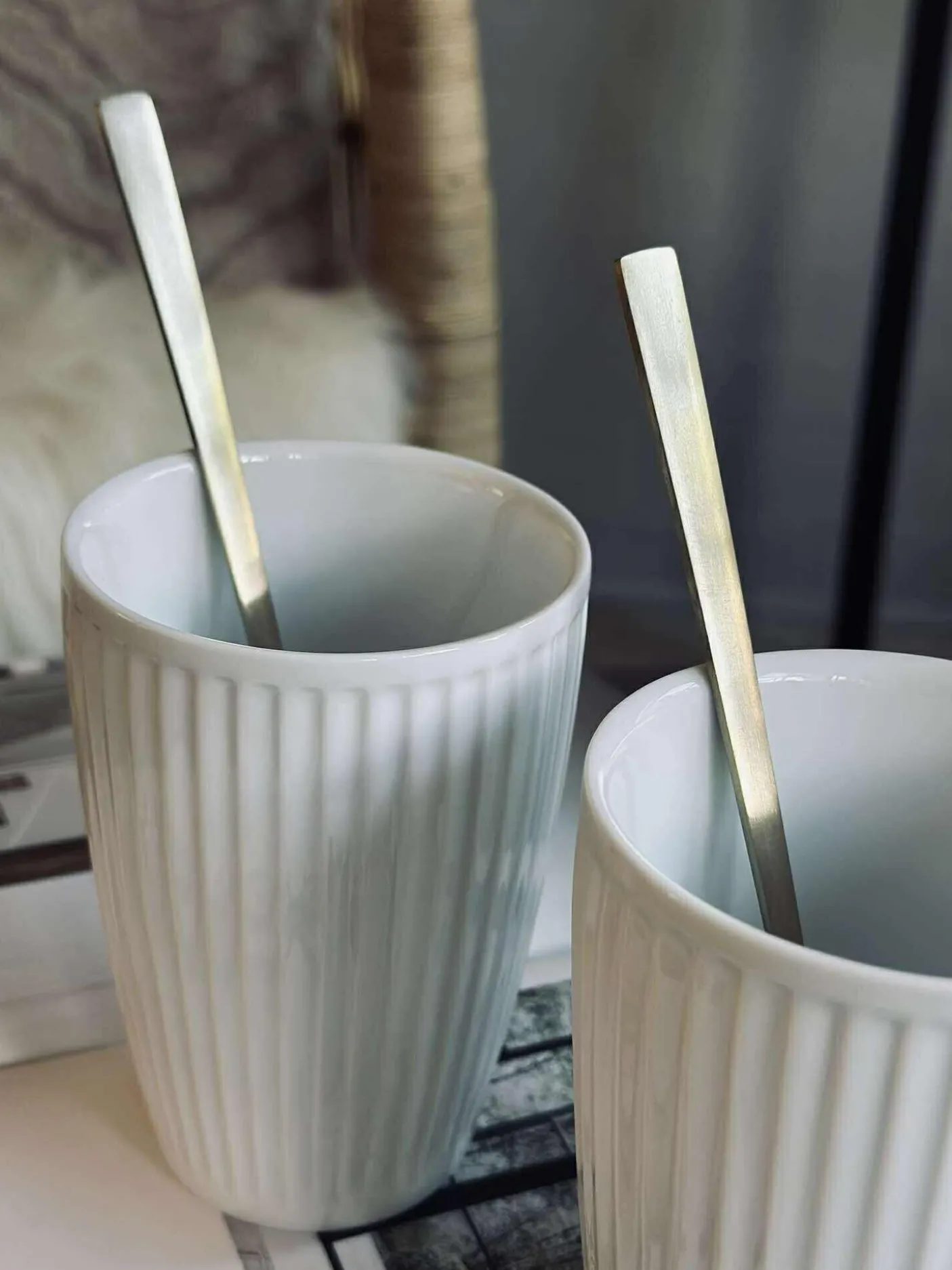 Termokrus Plissé - Sæt med 2 stk - Hvid