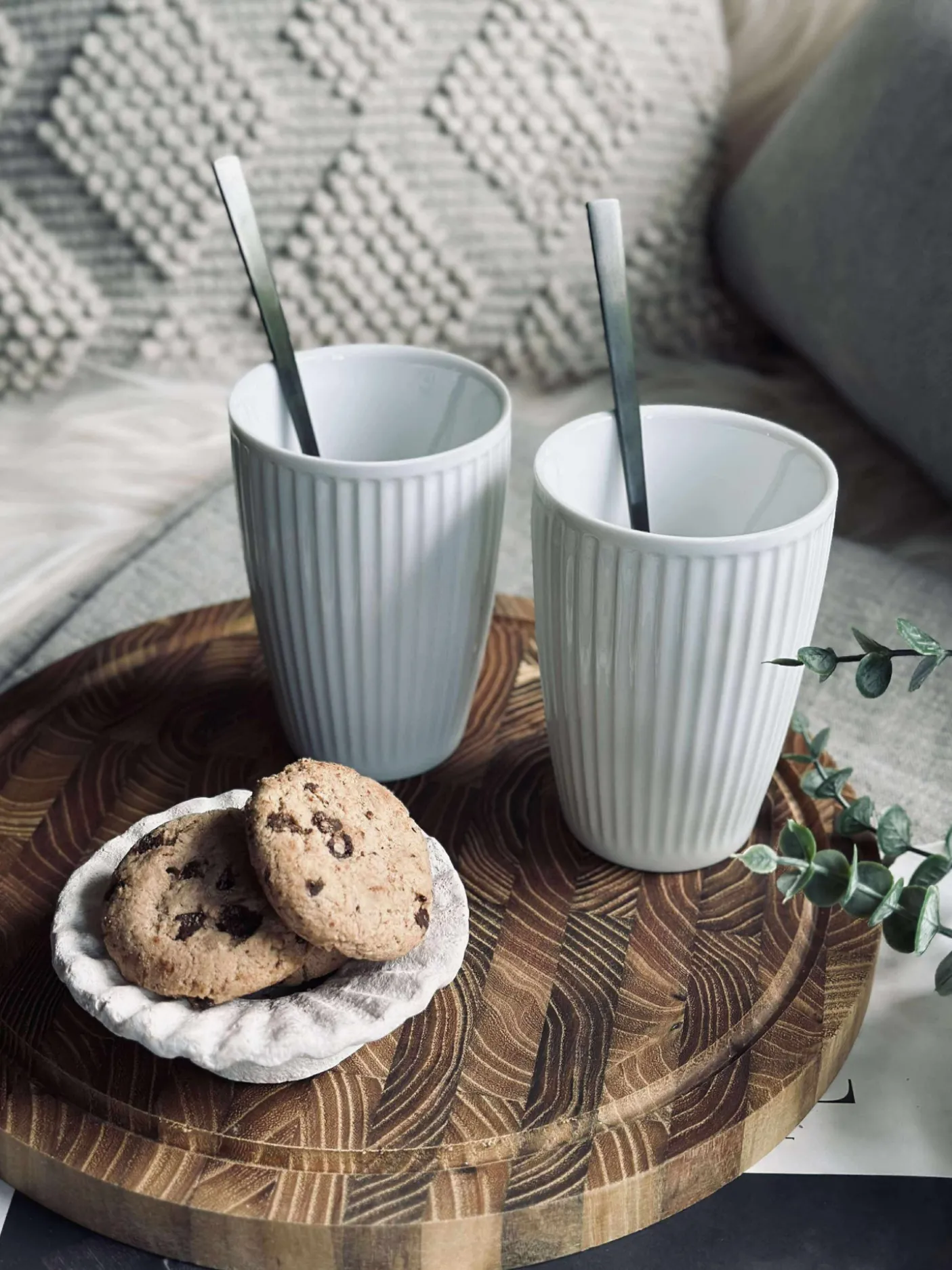 Termokrus Plissé - Sæt med 2 stk - Hvid