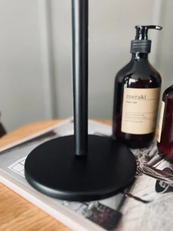 Toiletrulleholder - Sort metal