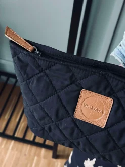 Toilettaske / clutch – Sort quilt