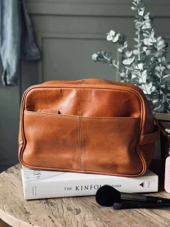 Toilettaske - Cognac