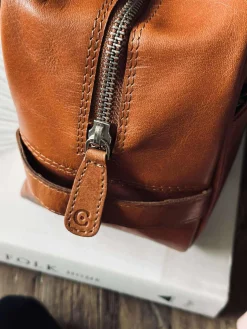 Toilettaske - Cognac