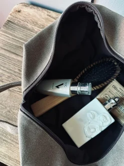 Toilettaske - Kanvas Brown