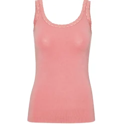 Top med blonde Økotex dusty coral – Bambus