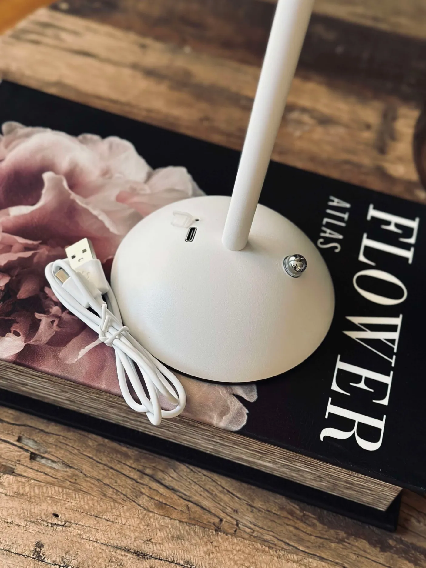 Touch Bordlampe Plissé - Rosa