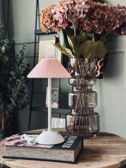 Touch Bordlampe Plissé - Rosa