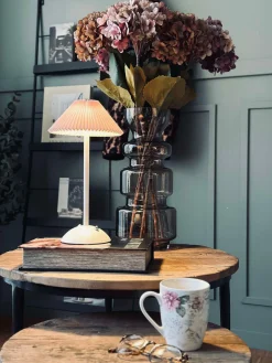 Touch Bordlampe Plissé - Rosa