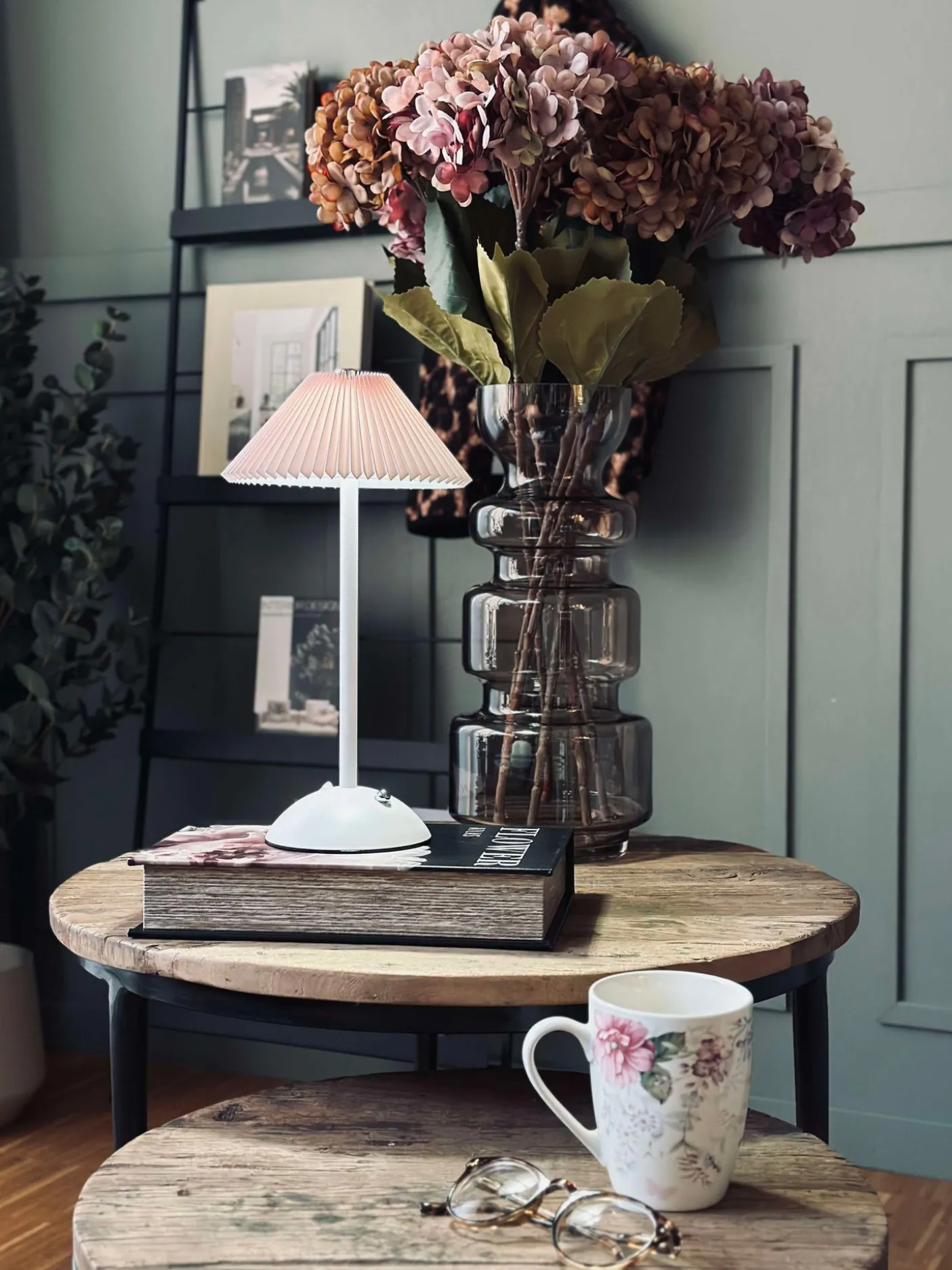 Touch Bordlampe Plissé - Rosa